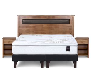 Cama europea Art 4 2 plazas base dividida + set Ferrara