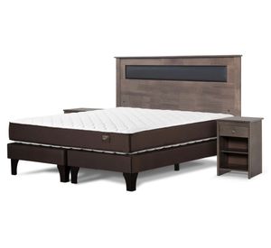 Cama europea Ergo T king base dividida + set Ferrara gris