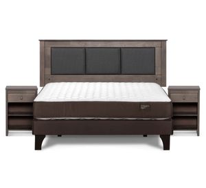 Cama europea Ergo T 2 plazas + set Rachel gris