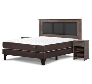 Cama europea Ergo T 2 plazas + set Rachel gris