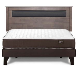 Cama europea Ergo T 2 plazas + respaldo Ferrara gris