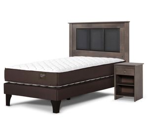 Cama europea Ergo T 1.5 plazas + set Rachel gris