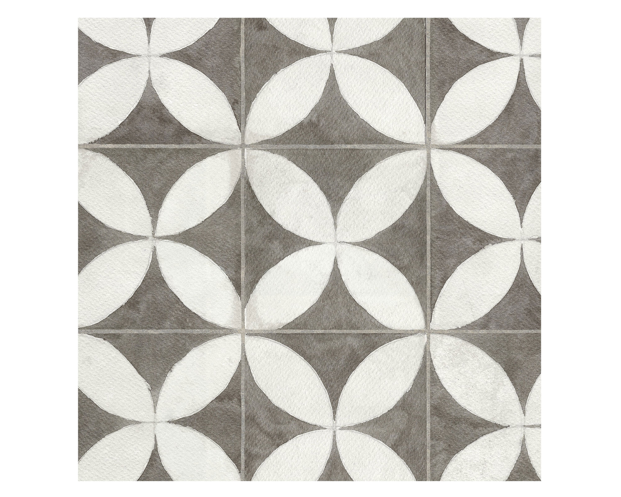 Cerámica piso muro Flower white 45.3x45.3 cm 2.25 m2