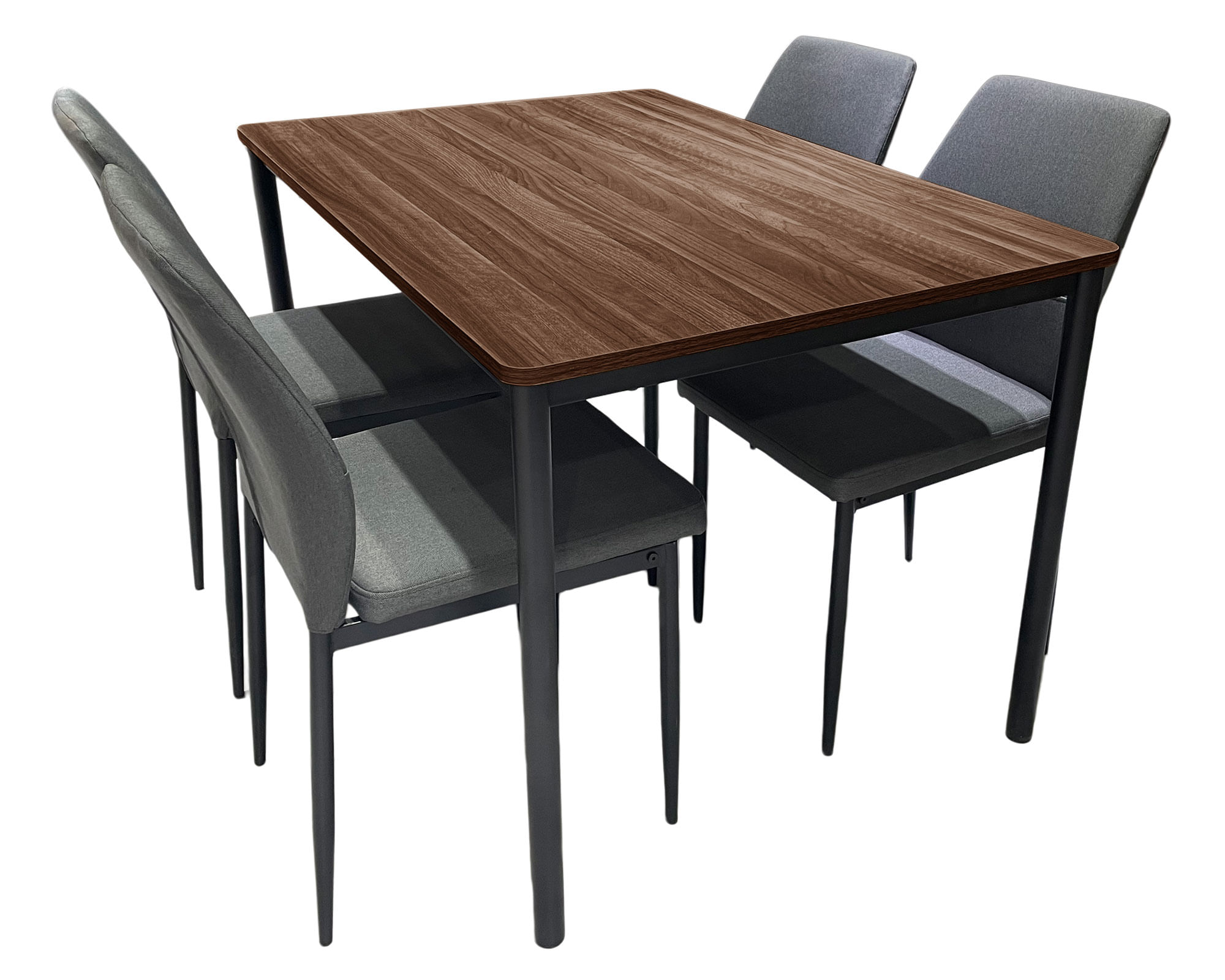 M+Design Comedor Amanda negro/natural 76x120x80 cm