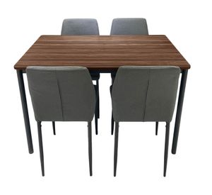 Comedor Amanda negro/natural 76x120x80 cm