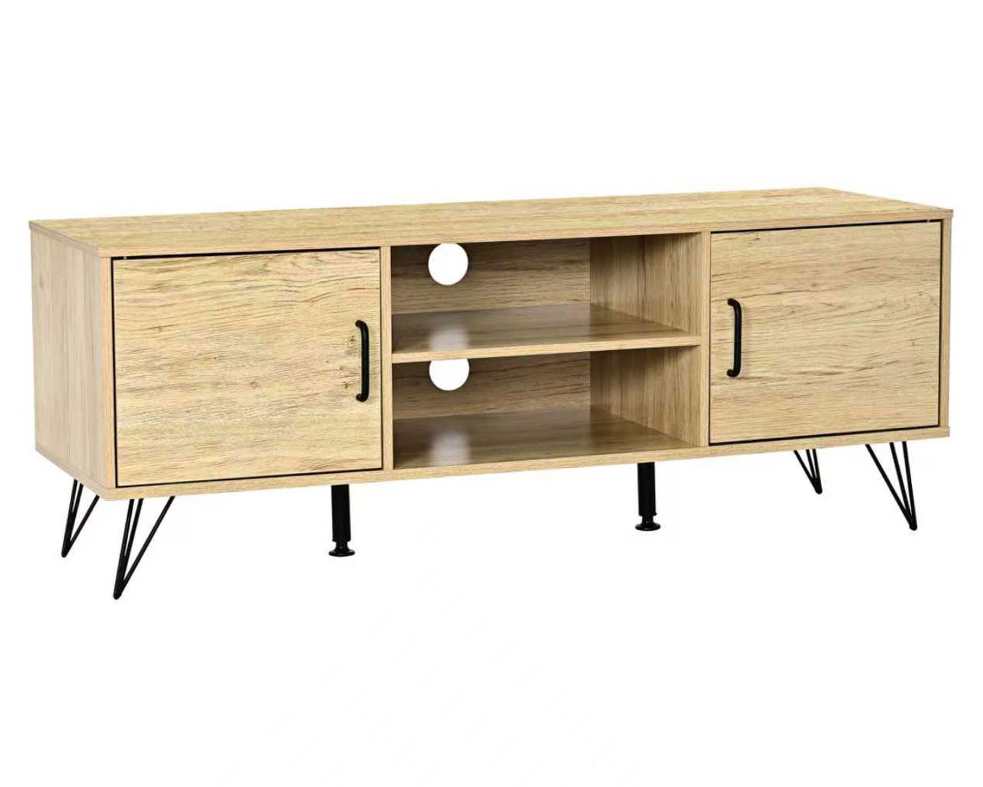 M+Design Rack TV Dodge 50'' natural/negro 120x40x45 cm