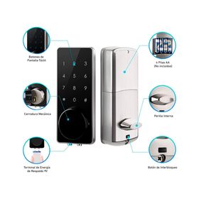 Cerradura digital derecha D100D zinc