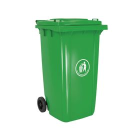 Basurero cuadrado verde 240 lt