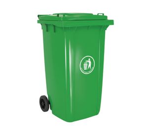 Basurero cuadrado verde 240 lt