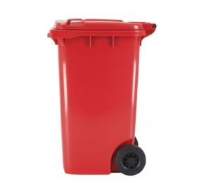 Basurero cuadrado rojo 240 lt