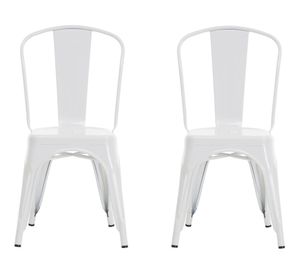 Silla metal Antique blanco 2 un.