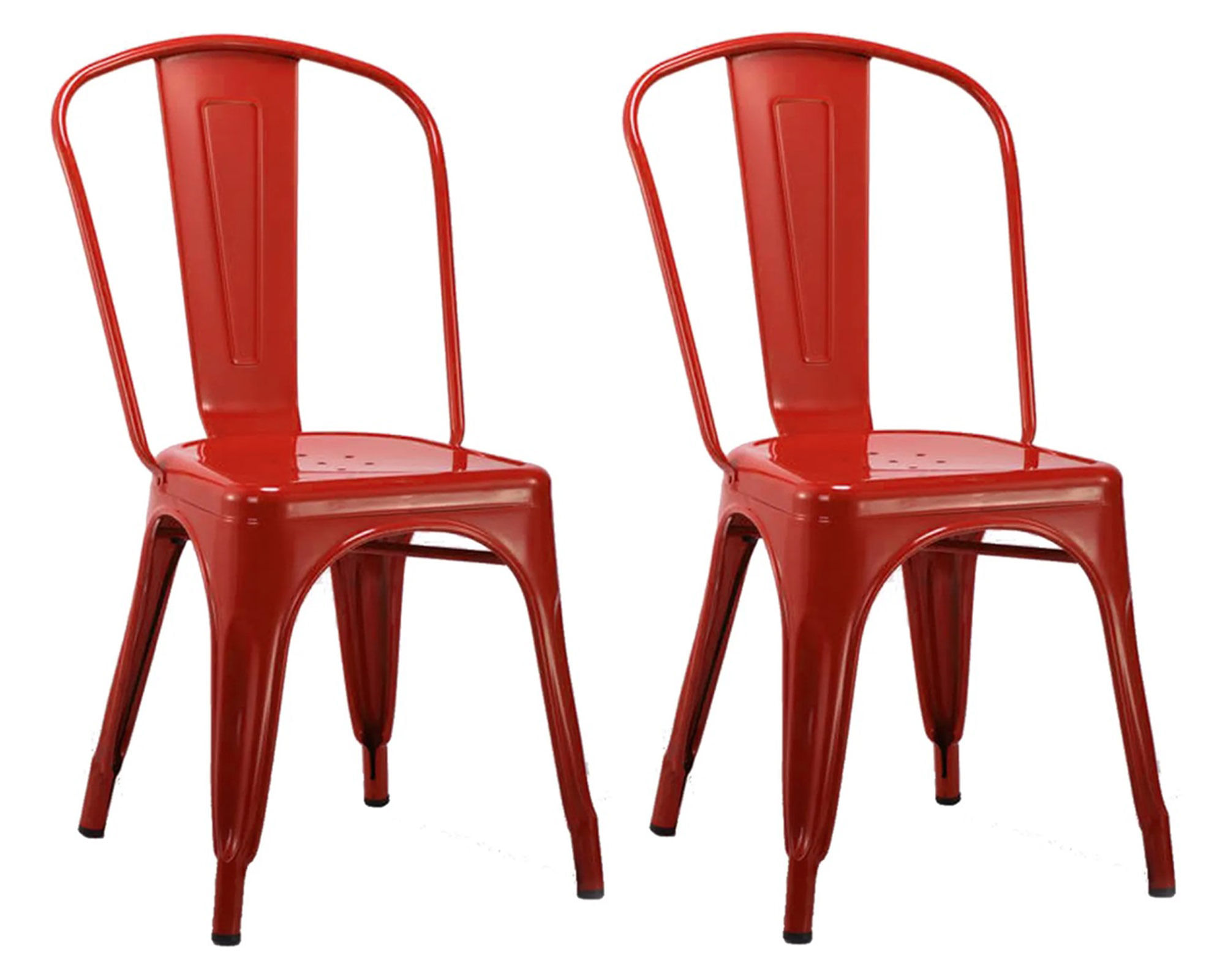 Idetex Silla metal Antique rojo 2 un.