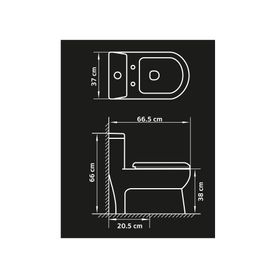 One piece 20 cm a piso Verona Blanco