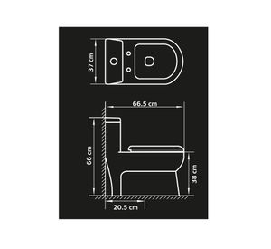 One piece 20 cm a piso Verona Blanco