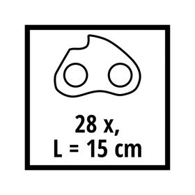 Repuesto cadena sierra podadora 15 cm 3/10'' 28 TG