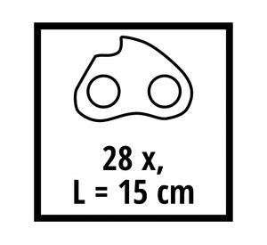 Repuesto cadena sierra podadora 15 cm 3/10'' 28 TG