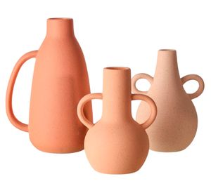 Set 3 jarrones Rustic terracota