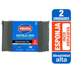 Esponja inoxidable abrasiva 4x12x9 cm 2 un.