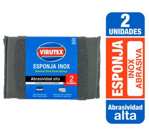 Esponja inoxidable abrasiva 4x12x9 cm 2 un.