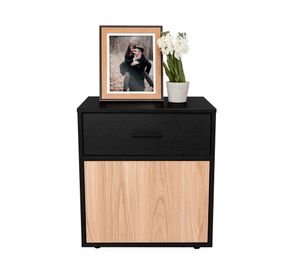 Velador Grayson 1 cajón wengué fresno