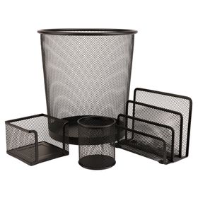 Set oficina negro 4 piezas