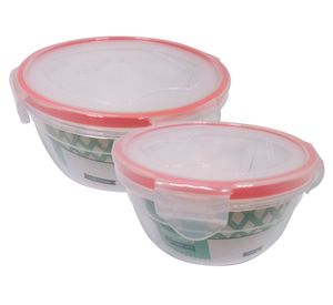 Hermético 0.6 lt + hermético 1.05 lt Lock redondo