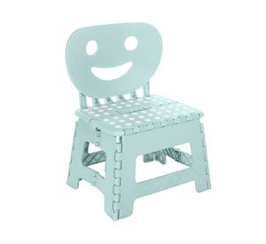 Taburete infantil con respaldo plegable menta