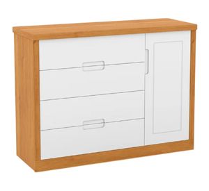 Cómoda Tutto blanco caramelo 4 cajones