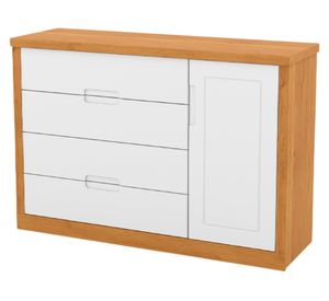 Cómoda Tutto blanco caramelo 4 cajones