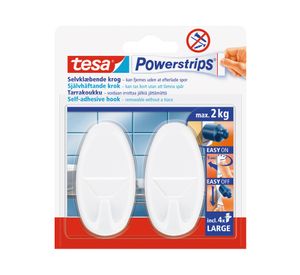 Gancho adhesivo blanco 2 un.