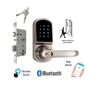 Cerradura digital D200 BT doble derecha zinc