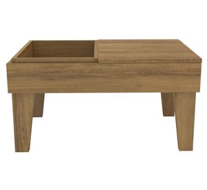 Mesa de centro rectangular Veneza 35.1x67.7x41.4 cm roble