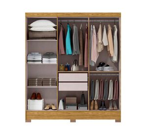 Clóset 6 puertas 2 cajones Nativo marrocos off white 206x175.2x46.2 cm