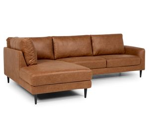 Sofá seccional izquierdo 3 cuerpos Adana tela camel