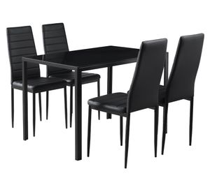 Comedor Bruno 4 sillas 75x110x70 cm