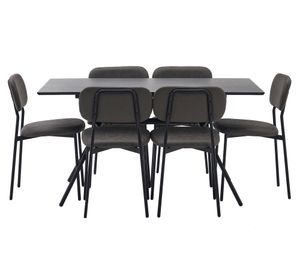 Comedor Umag 6 sillas 74x140x80 cm