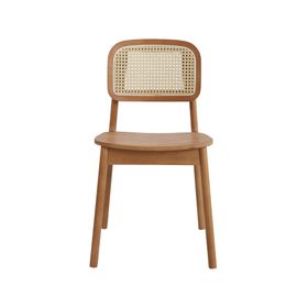 Silla madera con ratán