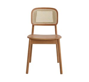 Silla madera con ratán