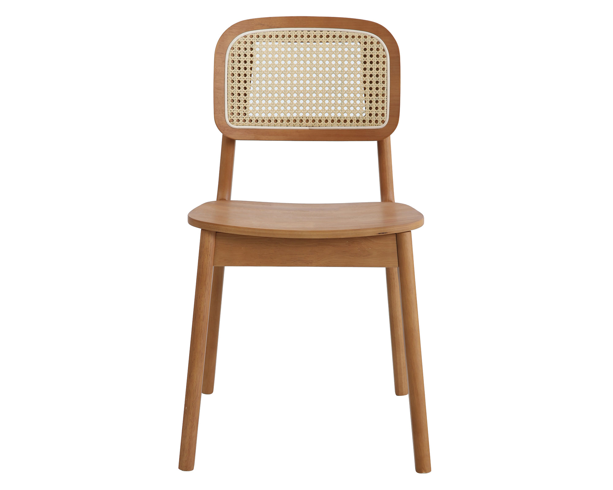 M+Design Silla madera con ratán