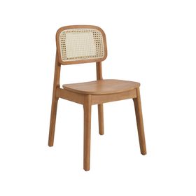 Silla madera con ratán