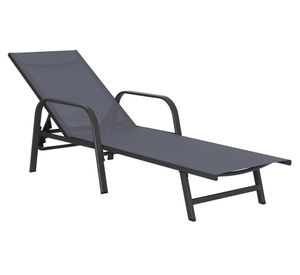 Reposera acero gris oscuro 2 unidades