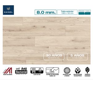 Piso flotante Kent 8 mm 19.3x138.3 cm 2.4 m2