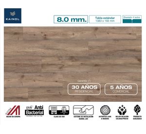 Piso flotante Kansas overland 8 mm 19.3x138.3 cm 2.4 m2