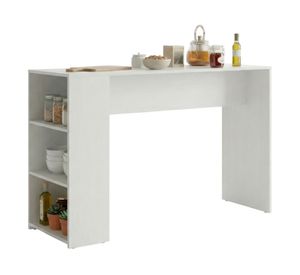 Mesa de comedor 93x136x50 cm Isla blanco