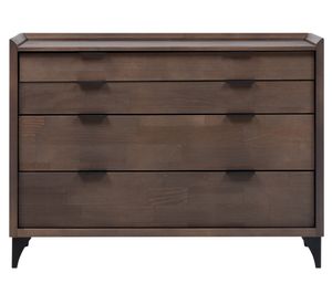 Cómoda 4 cajones Marco café 82x110x50 cm