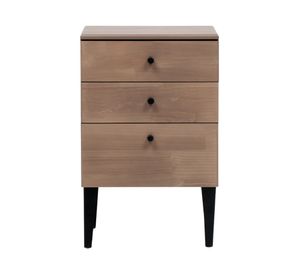 Velador 3 cajones Paul latte 70x43x38 cm