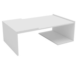 Mesa de centro rectangular Torino 31x89.5x54 cm blanco