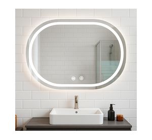 Espejo Curvo LED 3 colores 60x80 cm