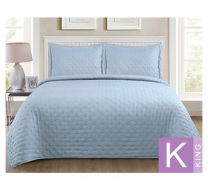 Quilt microfibra Roma celeste King