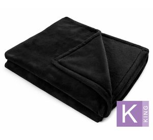 Frazada Flannel negro King